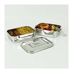 lunchtrommel
roestvrij staal
lekdicht - tweelaags